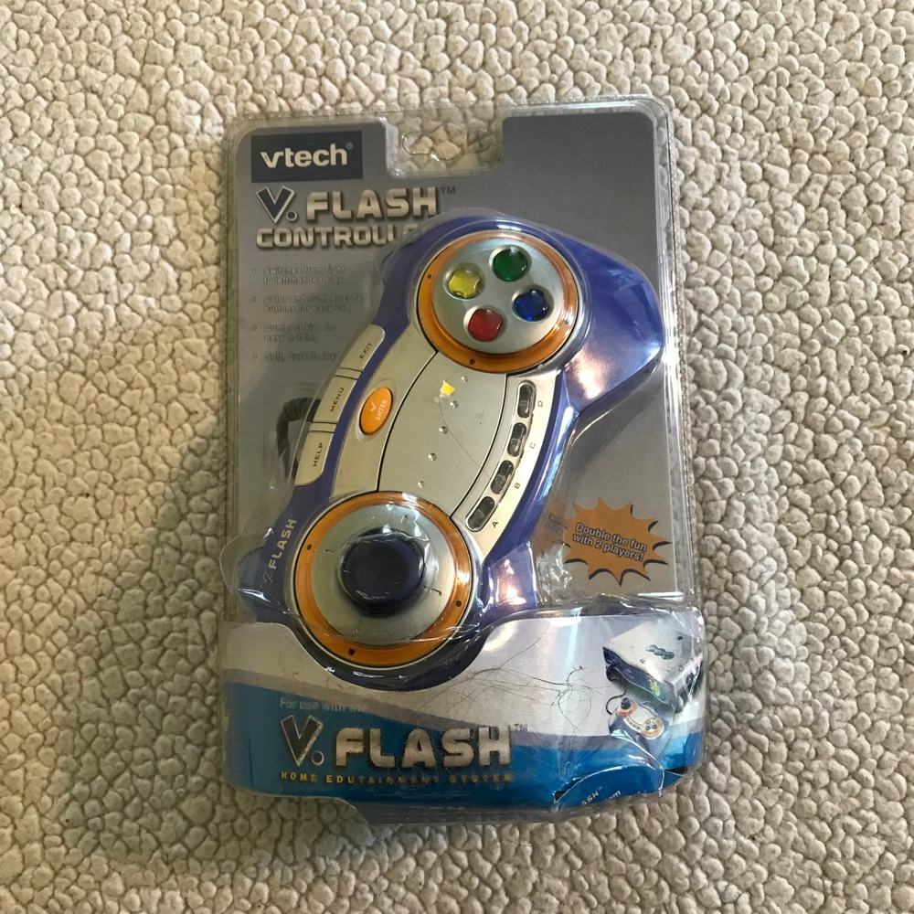 VTech V.Flash Controller Blue Orange Wired Gamepad Joystick 80-091400 NEW